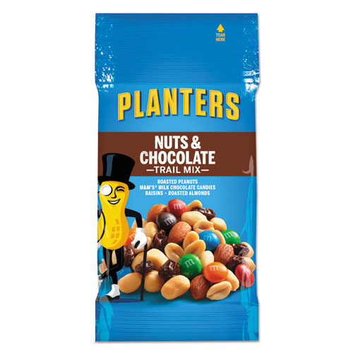 TRAIL MIX, NUT AND CHOCOLATE, 2 OZ BAG, 72/CARTON