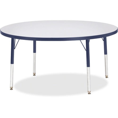 Jonti-Craft, Inc.  Activity Table, Round, 15"-24"x48", Navy