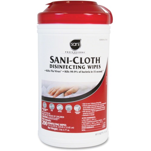 DISINFECTING MULTI-SURFACE WIPES, 7 1/2 X 5 3/8, 200/CANISTER, 6/CARTON