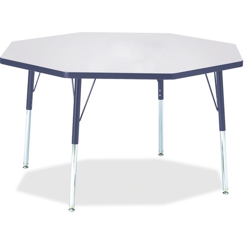 Jonti-Craft, Inc.  Activity Table, Octagon, 24"-31"x48", Navy