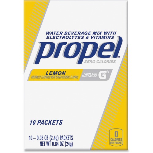 Quaker Foods  Propel Powder Packs, 0.08oz, 120/CT, Lemon/YW