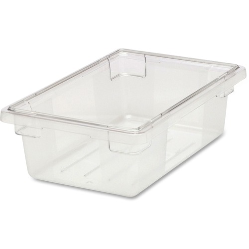 Rubbermaid Commercial Products  Food/Tote Boxes, 18"x12"x6", 3.5 Gallon Cap, Clear