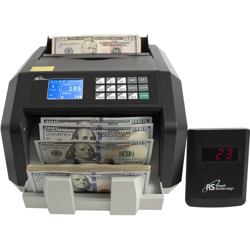 BACK LOAD BILL COUNTER W/ VALUE COUNTING/COUNTERFEIT DETECTION, 1400 BILLS/MIN
