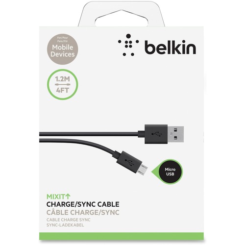 CABLE,USB,A,MICRO B,4'-BK