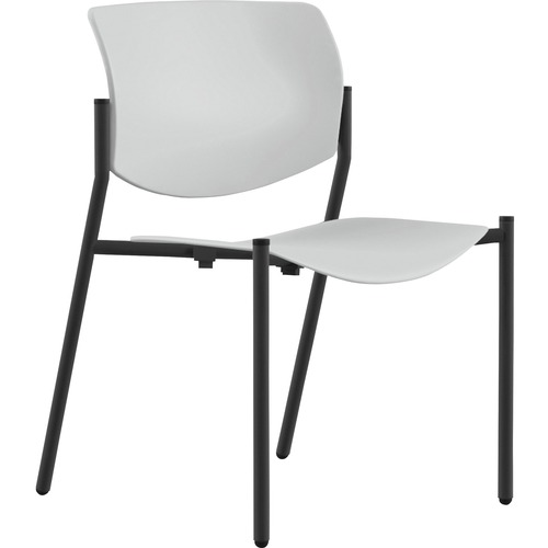 9to5 Seating  Stack Chair,Armless,22"x25"x33",WE Plastic/BK Frame