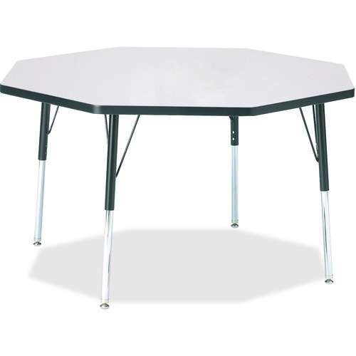 Jonti-Craft, Inc.  Activity Table, Octagon, 24"-31"x48", Black