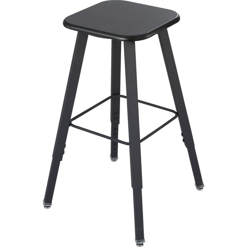 ALPHABETTER ADJUSTABLE-HEIGHT STUDENT STOOL, SUPPORTS UP TO 250 LBS., BLACK SEAT/BLACK BACK, BLACK BASE