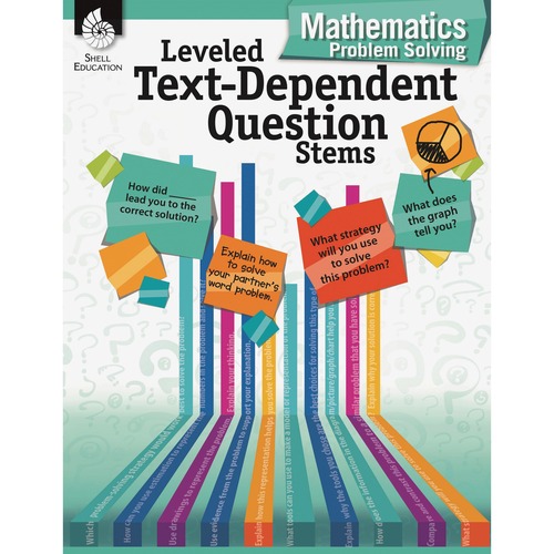 Shell Education Teacher Created Materials  Text-Dependent Question Stems, Math, 8-1/2"Wx11"H, Multi