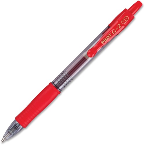 G2 PREMIUM RETRACTABLE GEL PEN, 1 MM, RED INK, SMOKE BARREL, DOZEN