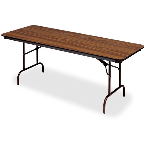 Premium Wood Laminate Folding Table, Rectangular, 96w X 30d X 29h, Oak