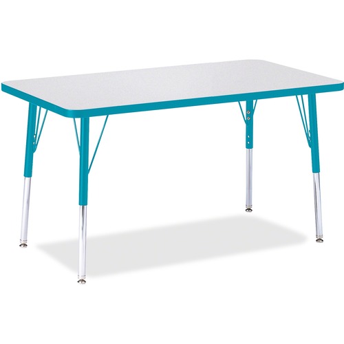 Jonti-Craft, Inc.  Activity Table, Rectangle, 24"-31"x24"x36", Teal