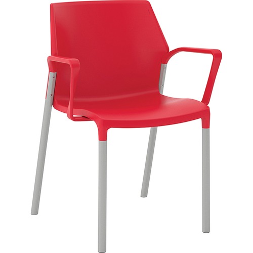 United Chair Company  Chair, Guest, w/ Arms, 23-1/2"Wx20-1/2"Lx32"H, 4/CT, Red