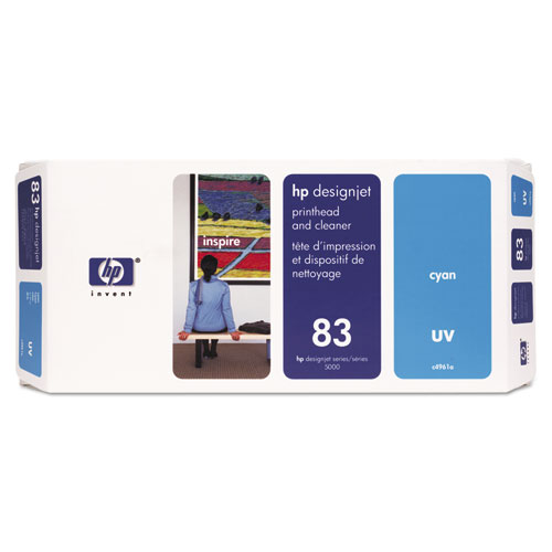 HP C4961A (HP 83) UV Cyan OEM Printhead / Cleaner