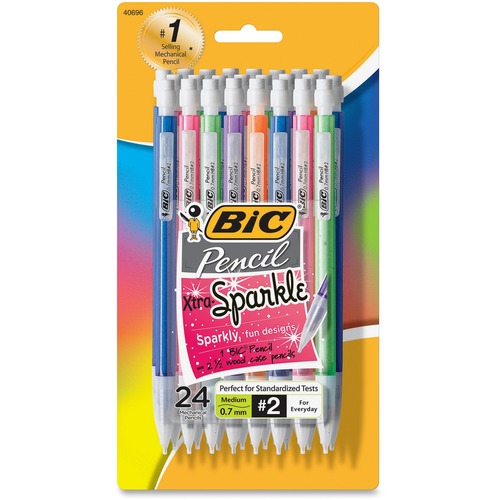 PENCIL,MECH,0.7MM,AST,24PK