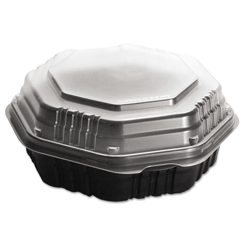 Octaview Hf Containers, Black/clear, 31oz, 9.55w X 9.13d X 3.01h, 100/carton