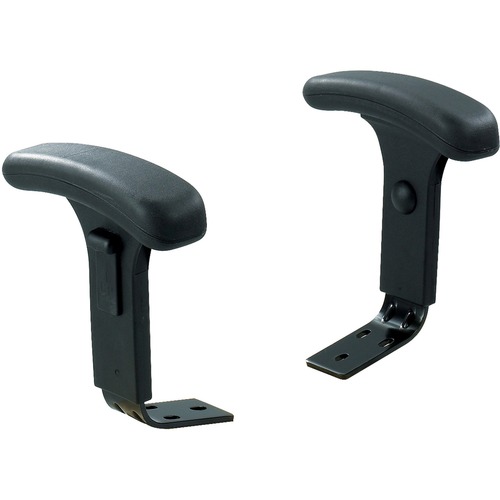 HEIGHT ADJUSTABLE T-PAD ARMS FOR SAFCO UBER BIG AND TALL CHAIRS, BLACK